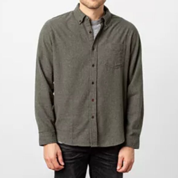 Rails Runson Long Sleeve Shirt in Hunter Green (Gray), Men's Size Medium - Picture 1 of 12